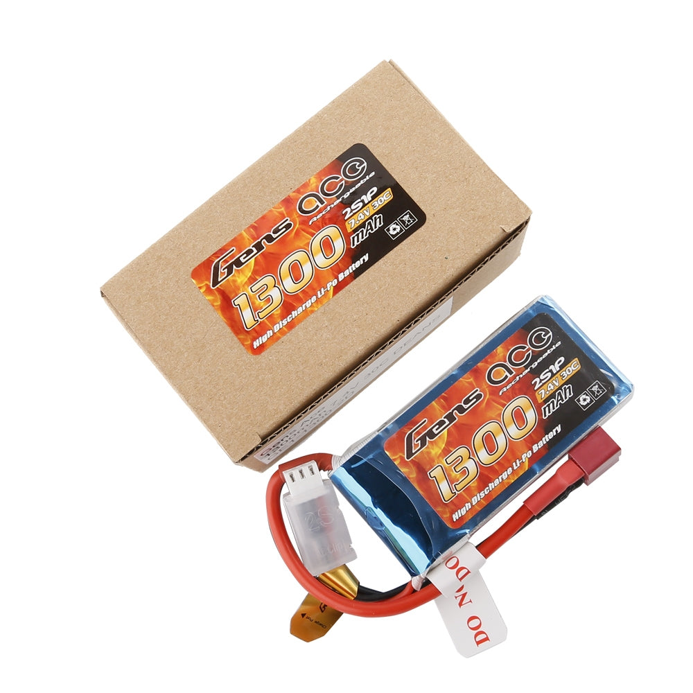 Gens ace Battery LiPo 2S 7.4V-1300-30C(Deans) 75x34x15mm 85g