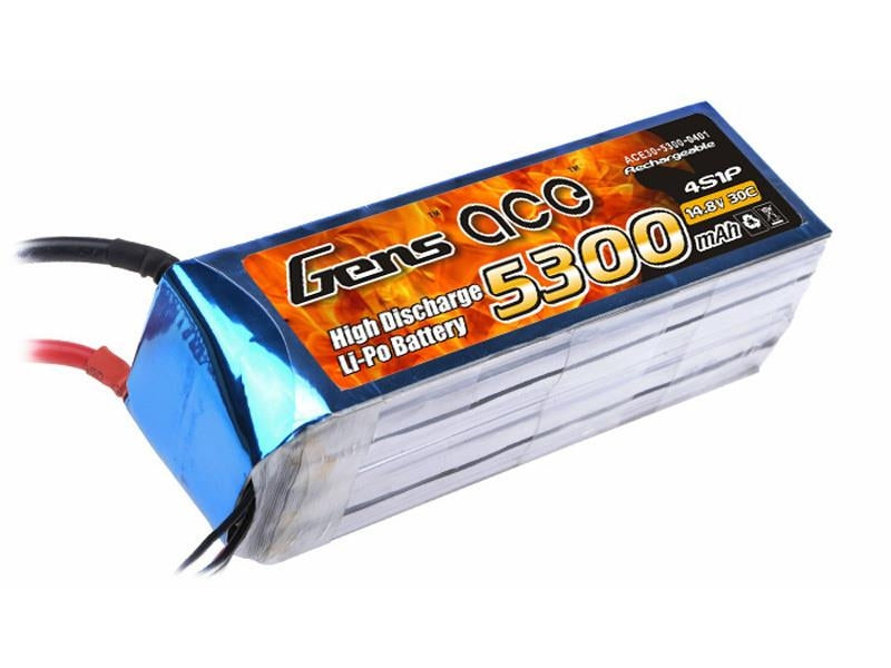 Gens ace Battery LiPo 4S 14.8V-5300-30C 142x42x43mm 470g