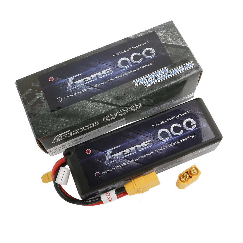 Gens ace Battery LiPo 3S 11.1V-5000-50C(XT90 Dual) 139x47x38mm 397g