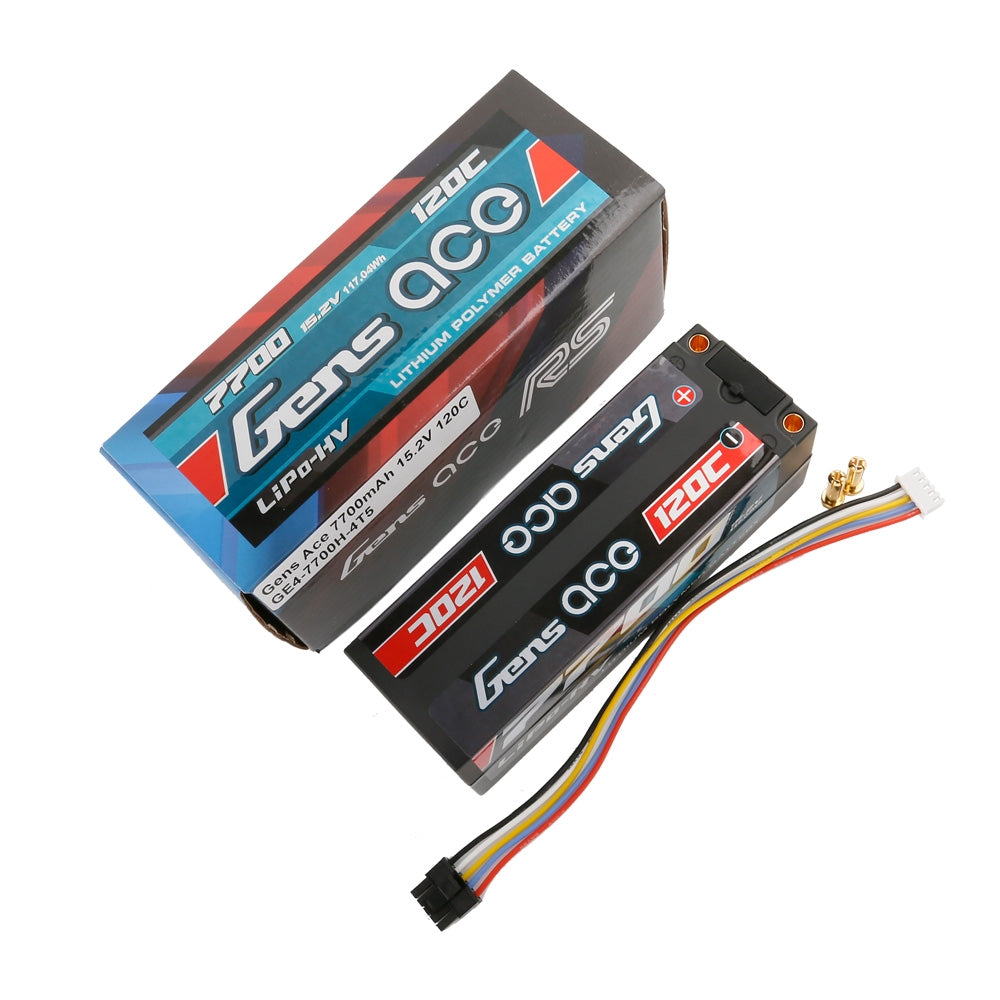 Gens ace Battery LiPo 4S HV 15.2V-7700-120C(5mm) 139x47x48mm 590g