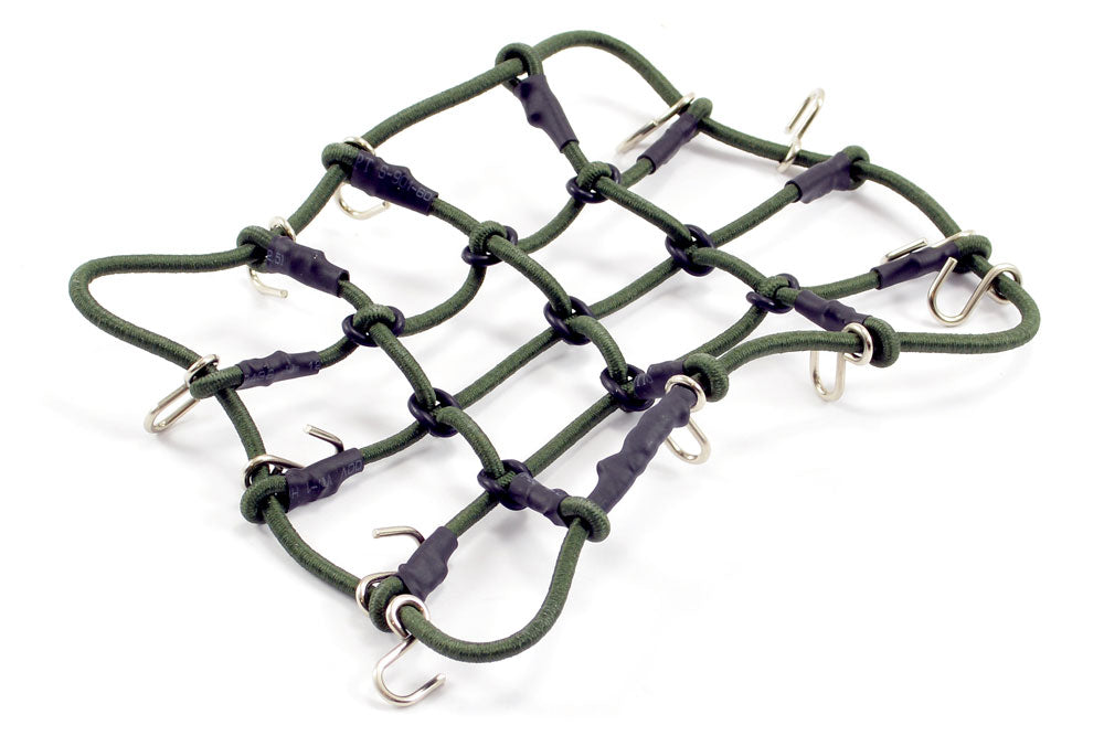 FASTRAX LUGGAGE NET W/HOOKS L130MM X W110MM (UNSTRETCHED) Green