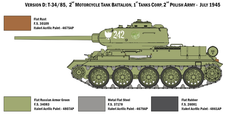 Italeri 1/35 T34/85 Zavod 183 Mod. 1944 IT6545