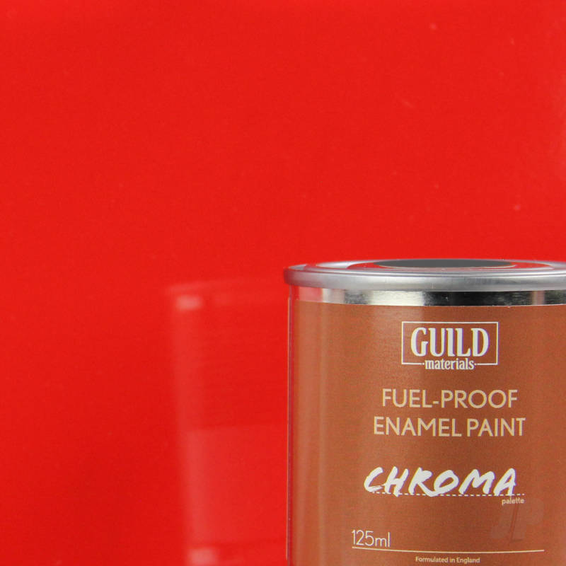 Gloss Enamel Fuel-Proof Paint Chroma Red (125ml Tin) (FL6201)