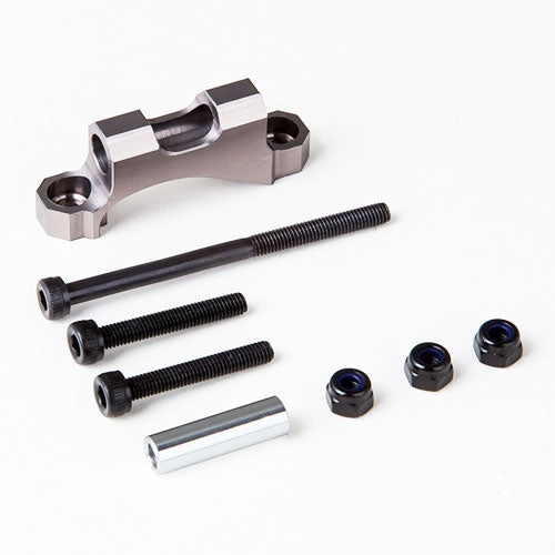 GMADE REAR UPPER LINK MOUNT (TITANIUM GREY) FOR GS01 AXLE