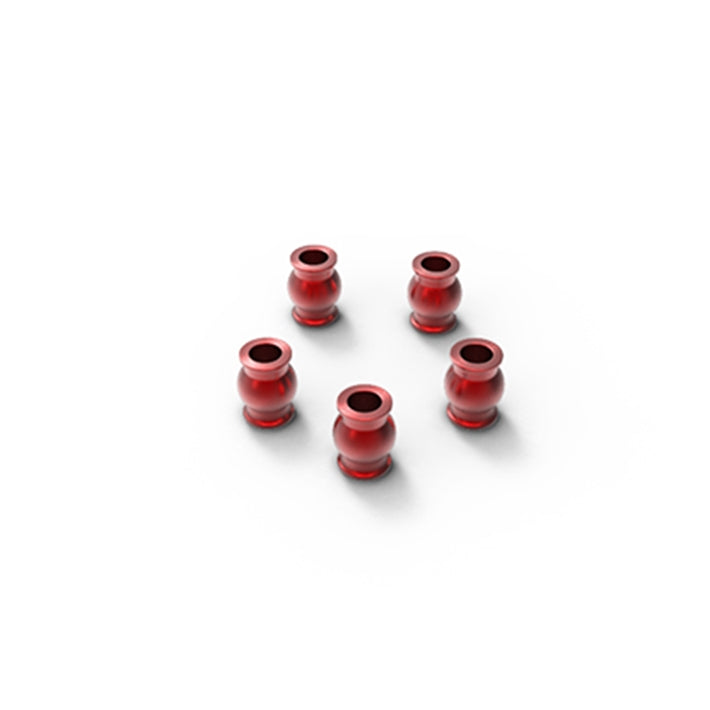 GMADE ALUMINUM ROD END BALL5.8X7.3MM (RED) (5)