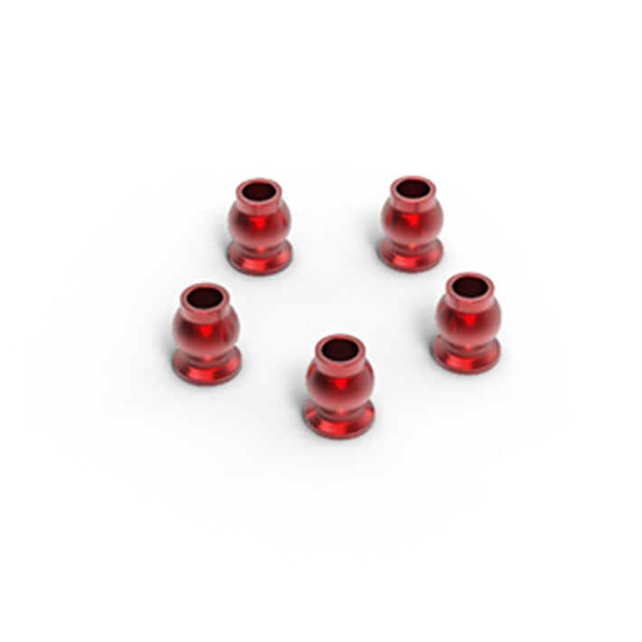 GMADE ALUMINUM SHOCK END BALL5.8X7.3MM (RED) (5)