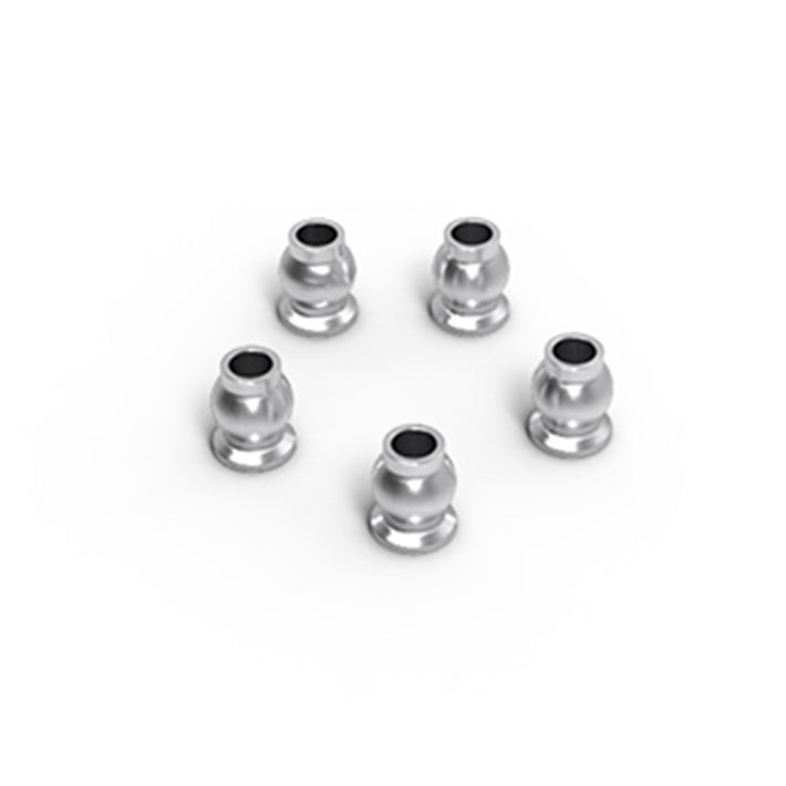 GMADE ALUMINUM SHOCK END BALL5.8X7.3MM (SILVER) (5)