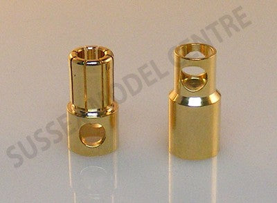 8mm Gold Connectors 1 pair