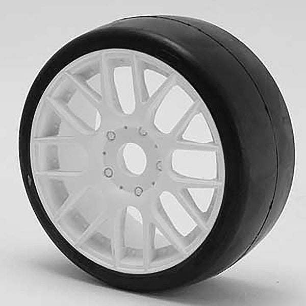 SWEEP 1/8TH GT R2 PRO COMPOUNDSLICK GLUED 40DEG/WHITE WHEEL