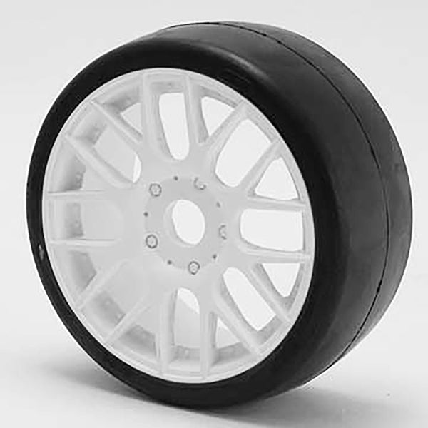 SWEEP 1/8TH GT R2 PRO COMPOUNDSLICK GLUED 50DEG/WHITE WHEEL