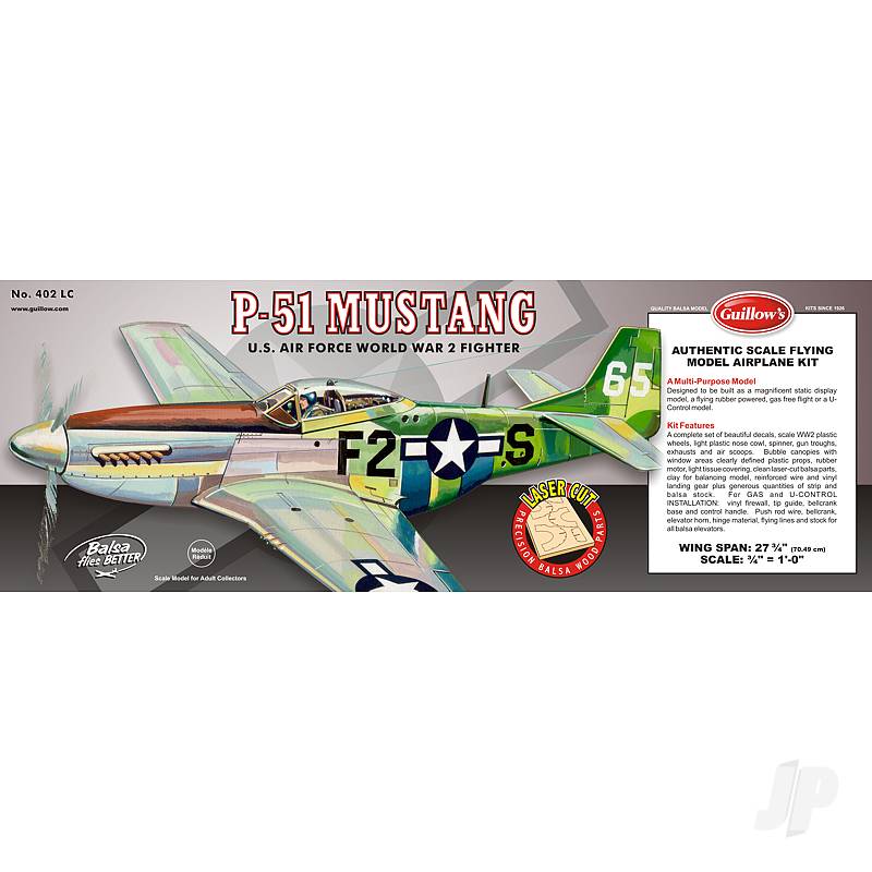 Guillows Mustang (Laser Cut) Kit 402LC