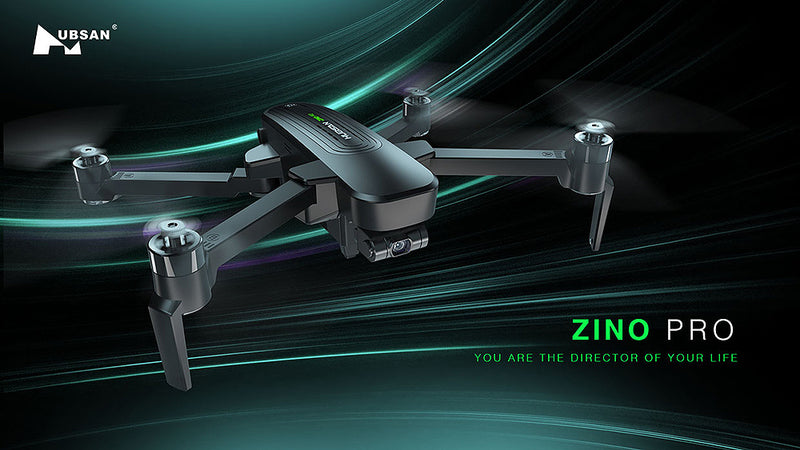 HUBSAN ZINO PRO Folding Drone 4K FPV w/EXTRA BATT Car Chg And Bag