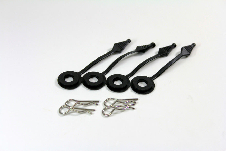 Bodypins and Holder (4 pcs.) 1:10 Short Course