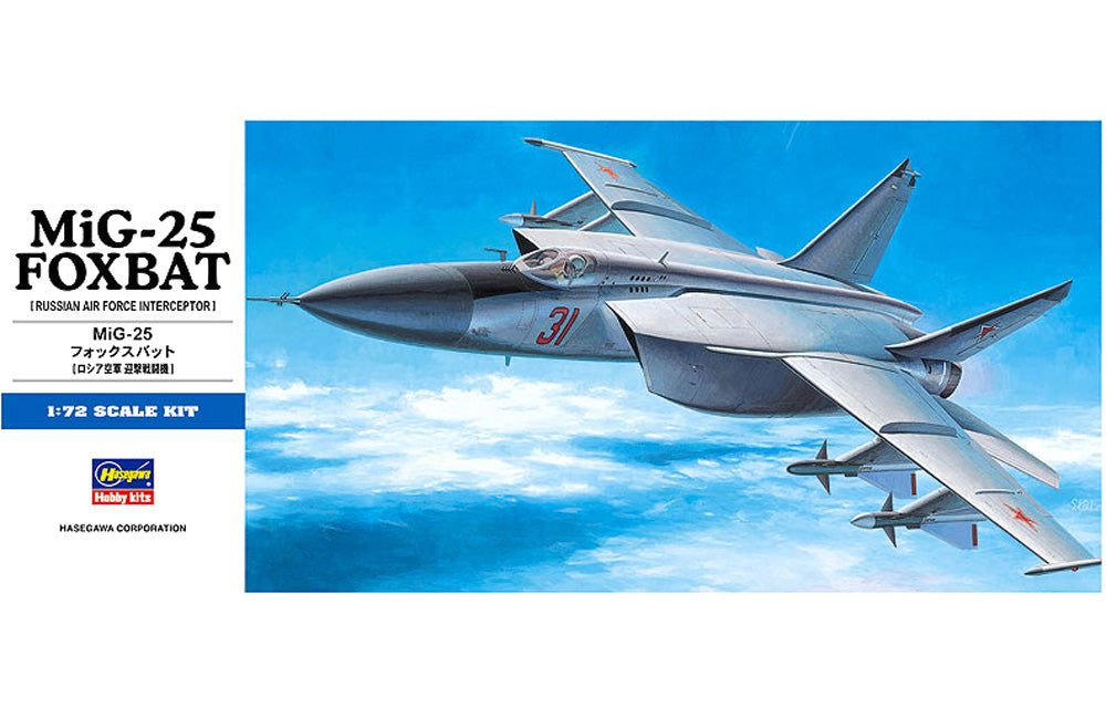 Plastic Kit Hasegawa 1:72 Mig-25 Foxbat