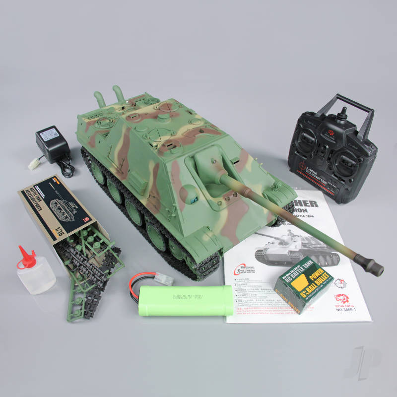 Heng Long 1/16 German Jagdpanther with Infrared Battle System (2.4GHz + Shooter + Smoke + Sound) - Missing Accessory Pack