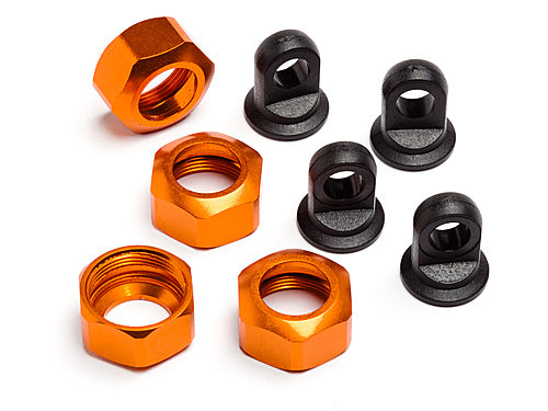 HPI SPARES Shock Caps For 101090 101091 and 101185 Trophy Series 4Pcs (Orange) (HPI7)