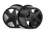 HPI SPARES Q32 SUPER STAR WHEEL SET F/R (BLK/18X10/18X14/4PCS) (HPI7)