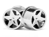 HPI SPARES Q32 SUPER STAR WHEEL SET F/R (CHROME18X10/18X14/4PCS) (HPI7)
