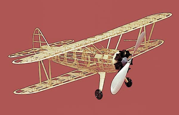 Herr Free Flight Rubber Powered Stearman PT-17 711mm Kit