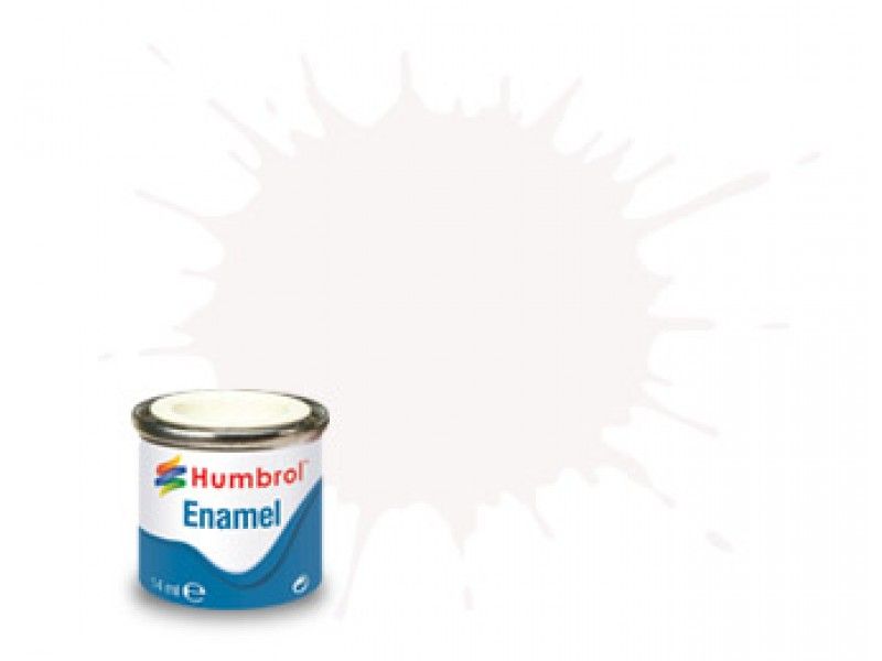 Humbrol 50ml Gloss White enamel paint # 22