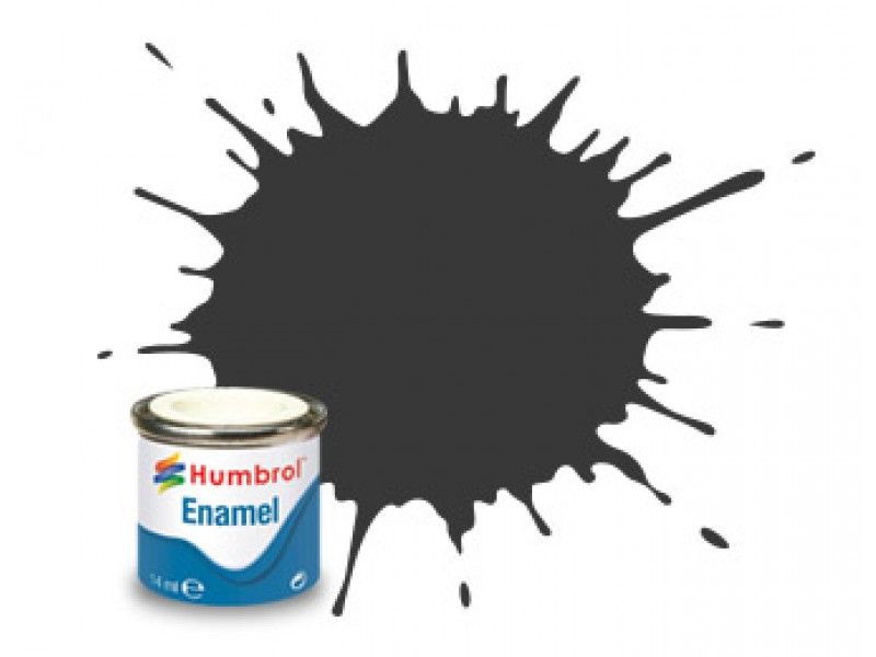 Humbrol 50ml Matt Black enamel paint # 33