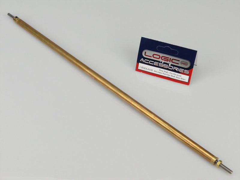 Prop Shaft 12in M4/4mm Stainless Shaft 8mm dia Brass Tube