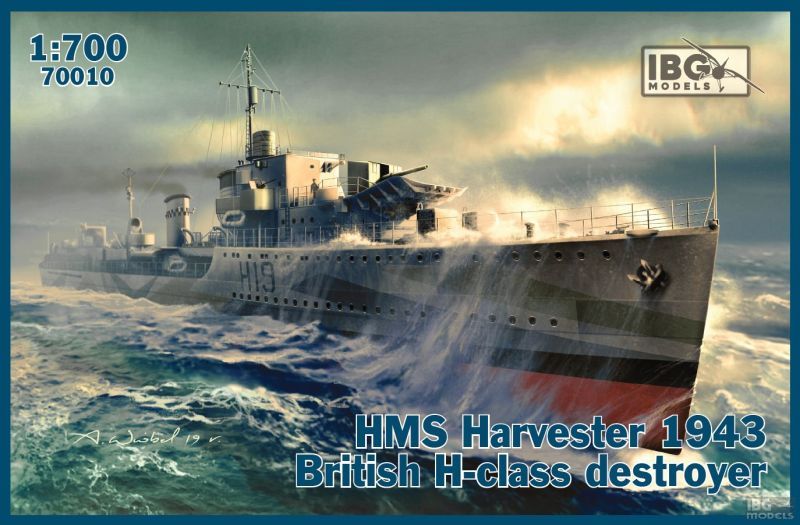 Plastic Kit SMC IBG 70010 HMS Harvester 1943 British H-class destroyer