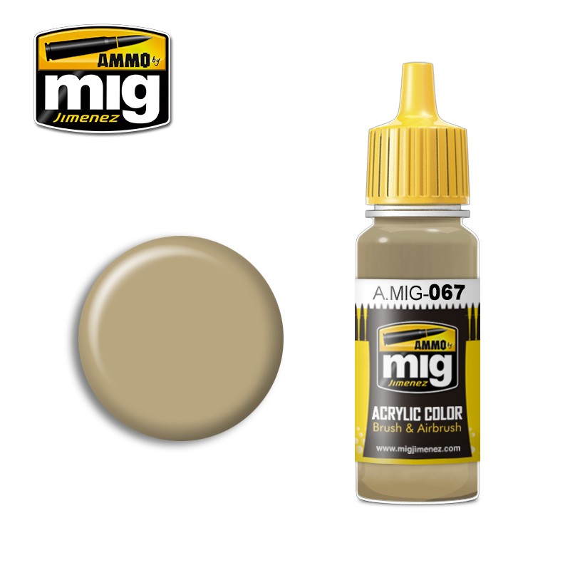 Ammo Mig Jimenez Acrylic 17ml Paint LIGHT SAND GREY