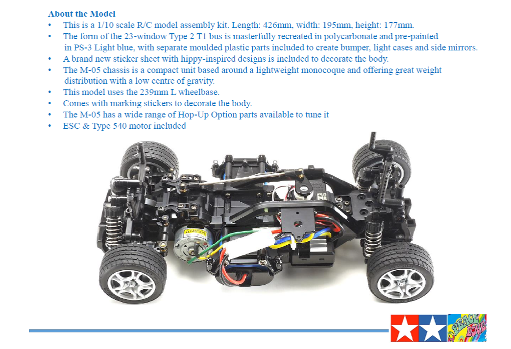 Tamiya VW TYPE 2 (T1) FLOWER (M-05) KIT