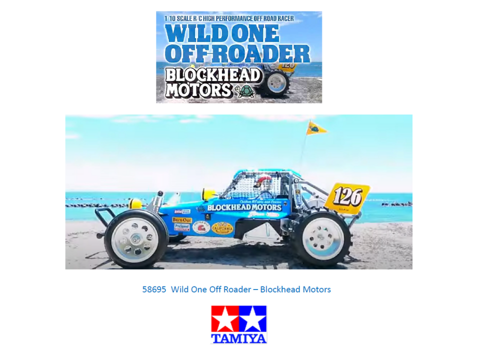 Tamiya 1/10 WILD ONE OFF ROADER-BLOCKHEAD MOTOR KIT – Sussex Model Tamiya 1/10 WILD ONE OFF ROADER-BLOCKHEAD MOTOR KIT – Sussex Model