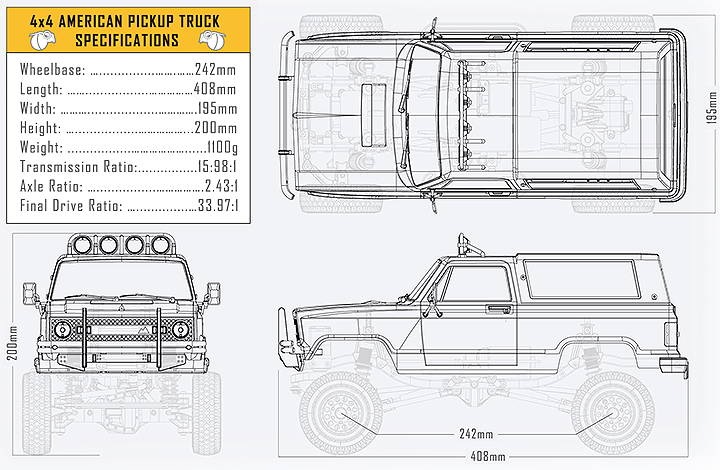 TT RC SPORT PUBG 4X4 AMERICAN PICK UP TRUCK Ready to Run