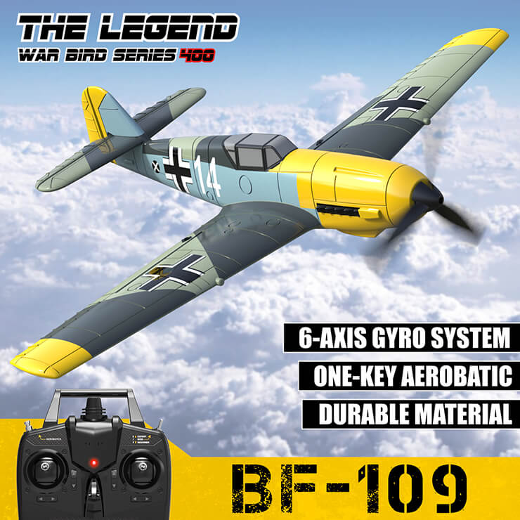 VOLANTEX MESSERSCHMITT BF109 4CH 400MM BRUSHED With GYRO EPP - Ready to Fly