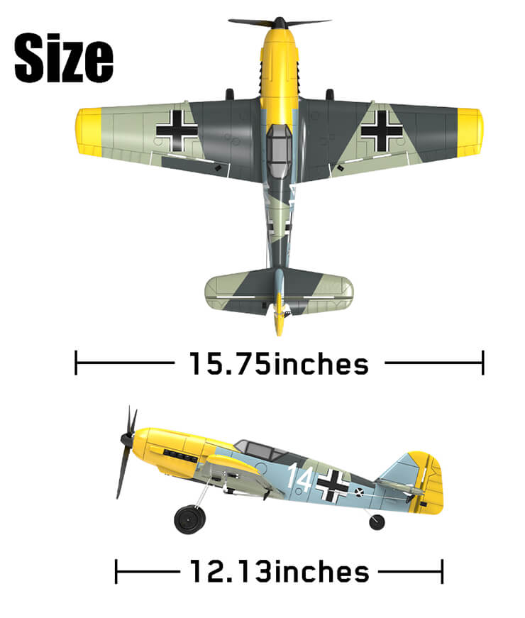 VOLANTEX MESSERSCHMITT BF109 4CH 400MM BRUSHED With GYRO EPP - Ready to Fly