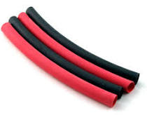 Heat Shrink Tubing 80mm long - Red and Black - 3 pieces of each colour