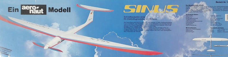 Aero-naut Sinus EP Glider ARF Rare model