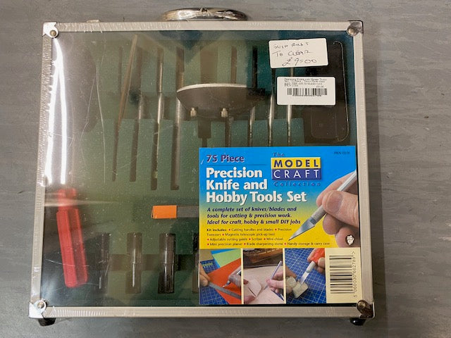 Precision Knife and Hobby Tools Set - 75 Piece - Tools Have some rust- New and in sealed case