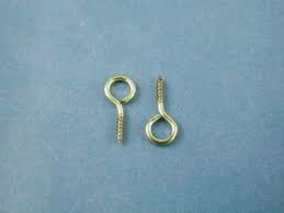 Aeronaut Brass Screw Eyes - 10mm