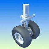 Foam Wheels with plastic hub and oleo legs - set of 3