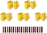 10 Pairs of XT60 Connectors (Male & Female) W/ Heatshrink