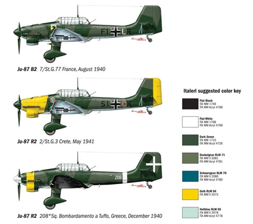 Italeri 1/72 JU-87 B2 Stuka IT1292