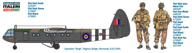 Italeri 1/72 AS.51 HORSA MK1/1 with figures BRIT PARA D-DAY 1356