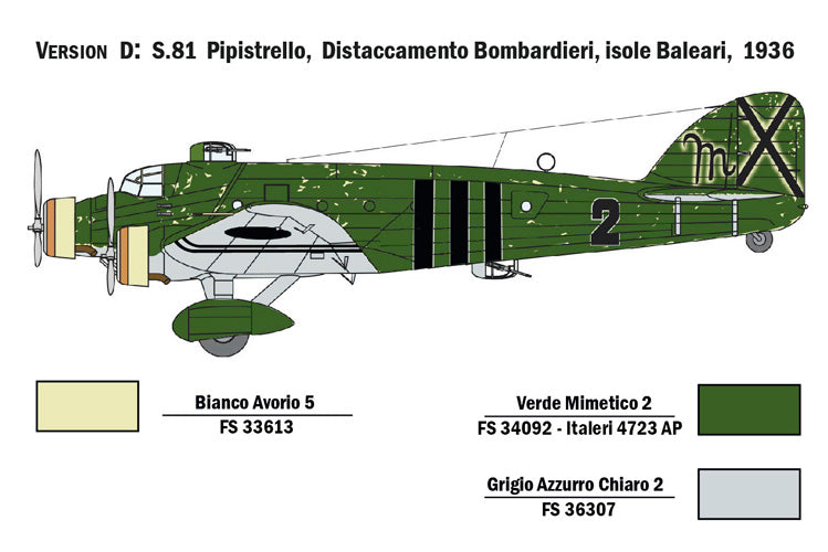 Italeri 1/72 Savoia-Marchetti SM.81 Pipistrello IT1388