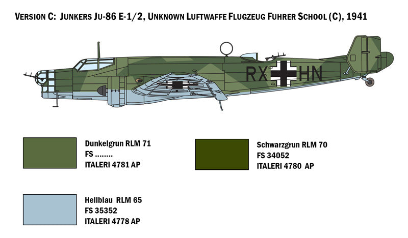 Italeri 1/72 Junkers JU 86 E-1/E-2 IT1391