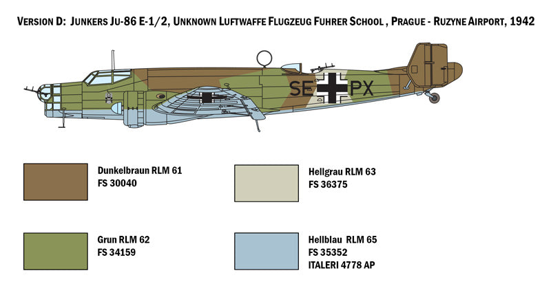 Italeri 1/72 Junkers JU 86 E-1/E-2 IT1391