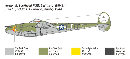 Italeri 1/72 P-38J LIGHTNING IT1446