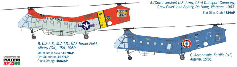 Italeri 1/48 scale H-21C Shawnee Flying Banana IT2733