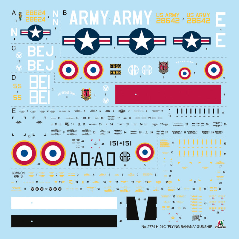 Italeri 1/48 H-21C FLYING BANANA GUNSHIP IT2774