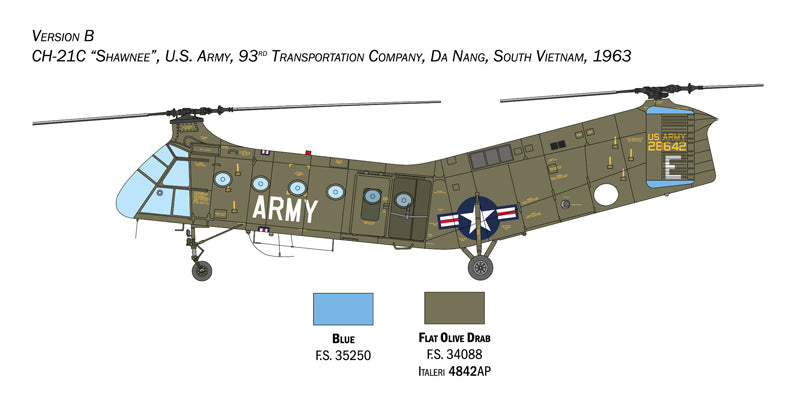 Italeri 1/48 H-21C FLYING BANANA GUNSHIP IT2774