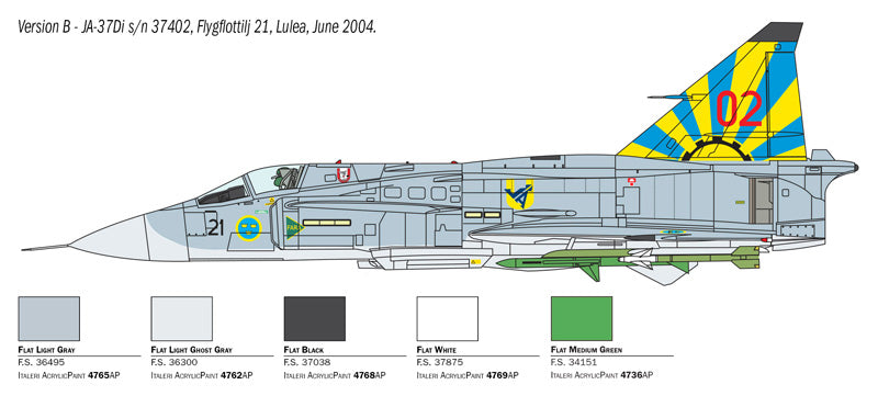 Italeri 1/48 SAAB JA 37/AJ 37 VIGGEN IT2785