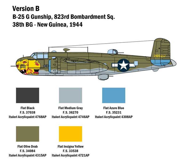 Italeri 1/48 B-25G Mitchell IT2787